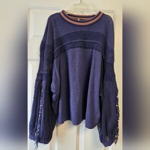 Free People Midnight Navy Shirt